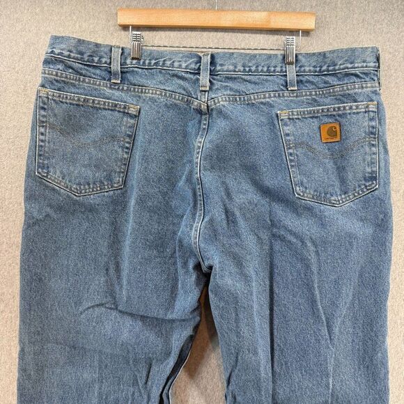 Carhartt Men's Relaxed Fit Blue Denim Jeans Size 48 x 32 Straight Leg Casual - Picture 7 of 13